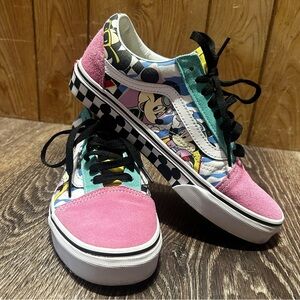 Vans Old Skool Disney 80's Mickey Shoes 90th Anniversary Sneakers Size 7.5M 9W